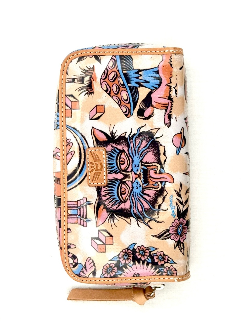 Consuela Vico Wristlet Wallet - Retired Abstract Surreal Design Multi